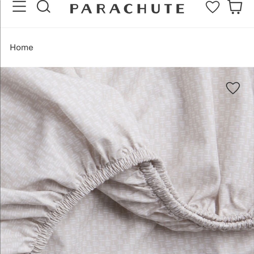 Parachute Geo Printed Percale Queen Sheet Set with top sheet